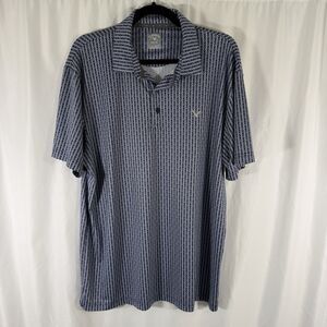 Callaway Golf Polo Men's Large Printed Short Sleeve Collared Button Up